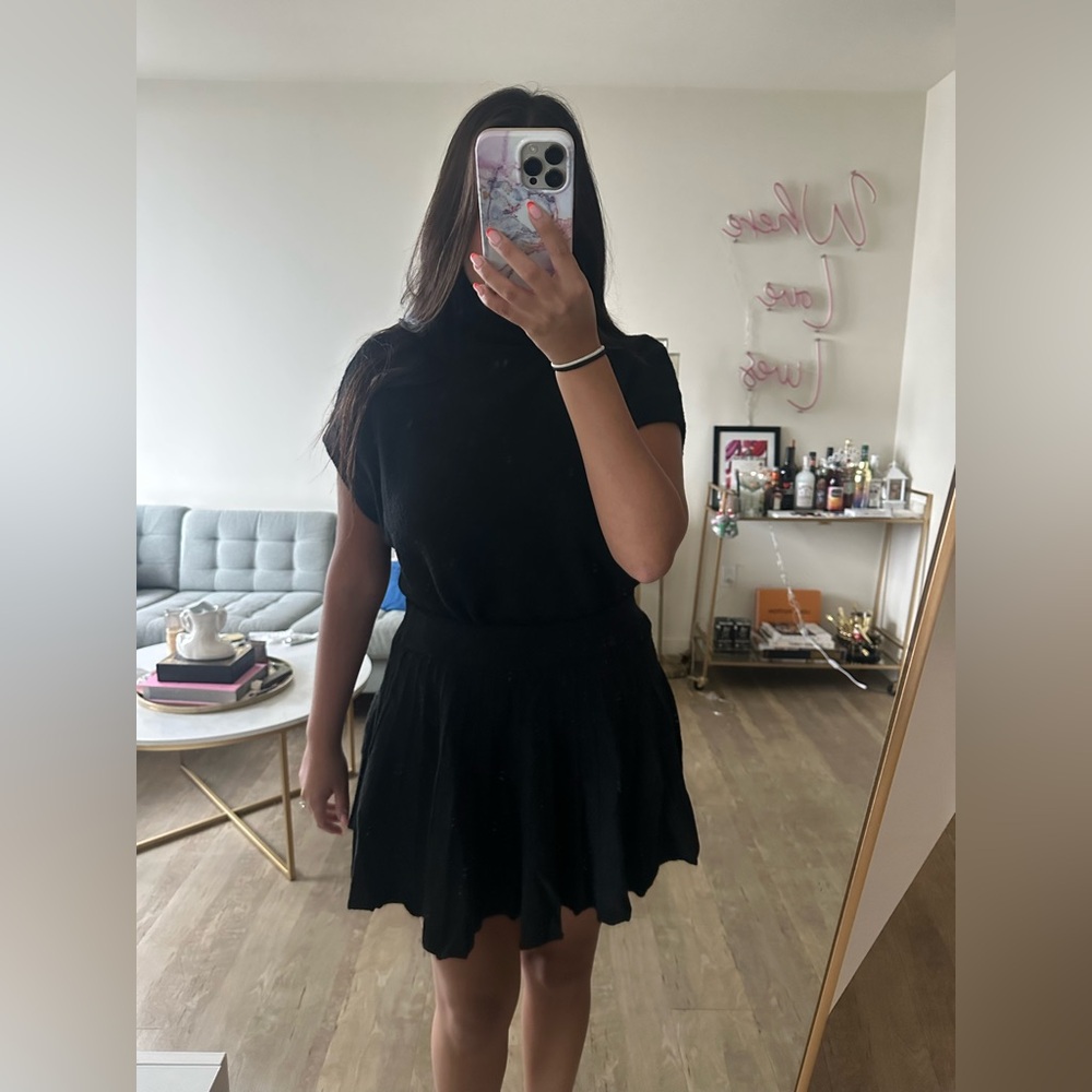 No Time To Waste Turtleneck Top and Pleated Skirt Set - Picture 7 of 12
